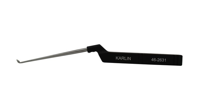 Karlin Curette, Xl Cervical Microdiscetomy, Forward Angle, Size 0, 4 1/10 in WL, 9 1/2 in (Aspen Surgical 46-2631)