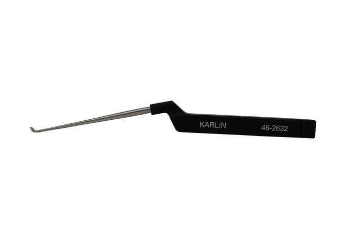 Karlin Curette, Xl Cervical Microdiscetomy, Forward Angle, Size 00, 4 1/10 in WL, 9 1/2 in (Aspen Surgical 46-2632)