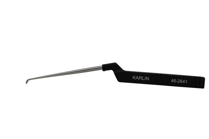 Karlin Curette, Xl Cervical Microdiscetomy, Backward Angle, Size 0, 4 1/10 in WL, 9 1/2 in (Aspen Surgical 46-2641)