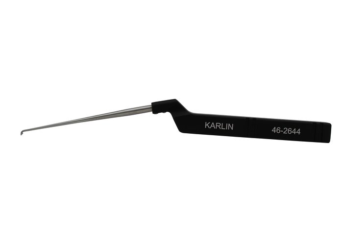 Karlin Curette, Xl Cervical Microdiscetomy, Backward Angle, Size 0000, 4 1/10 in WL, 9 1/2 in (Aspen Surgical 46-2644)