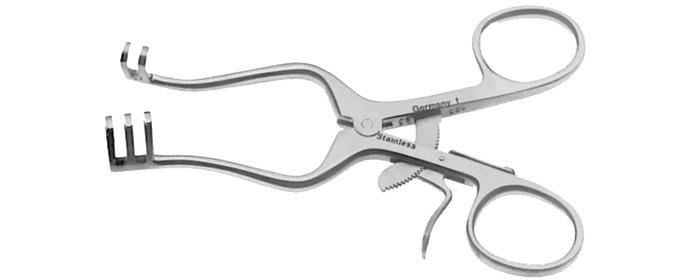 Retractor, Weitlaner, Blunt, 2 x 3 Prong, 4 1/2 in (Aspen Surgical 50-5647)
