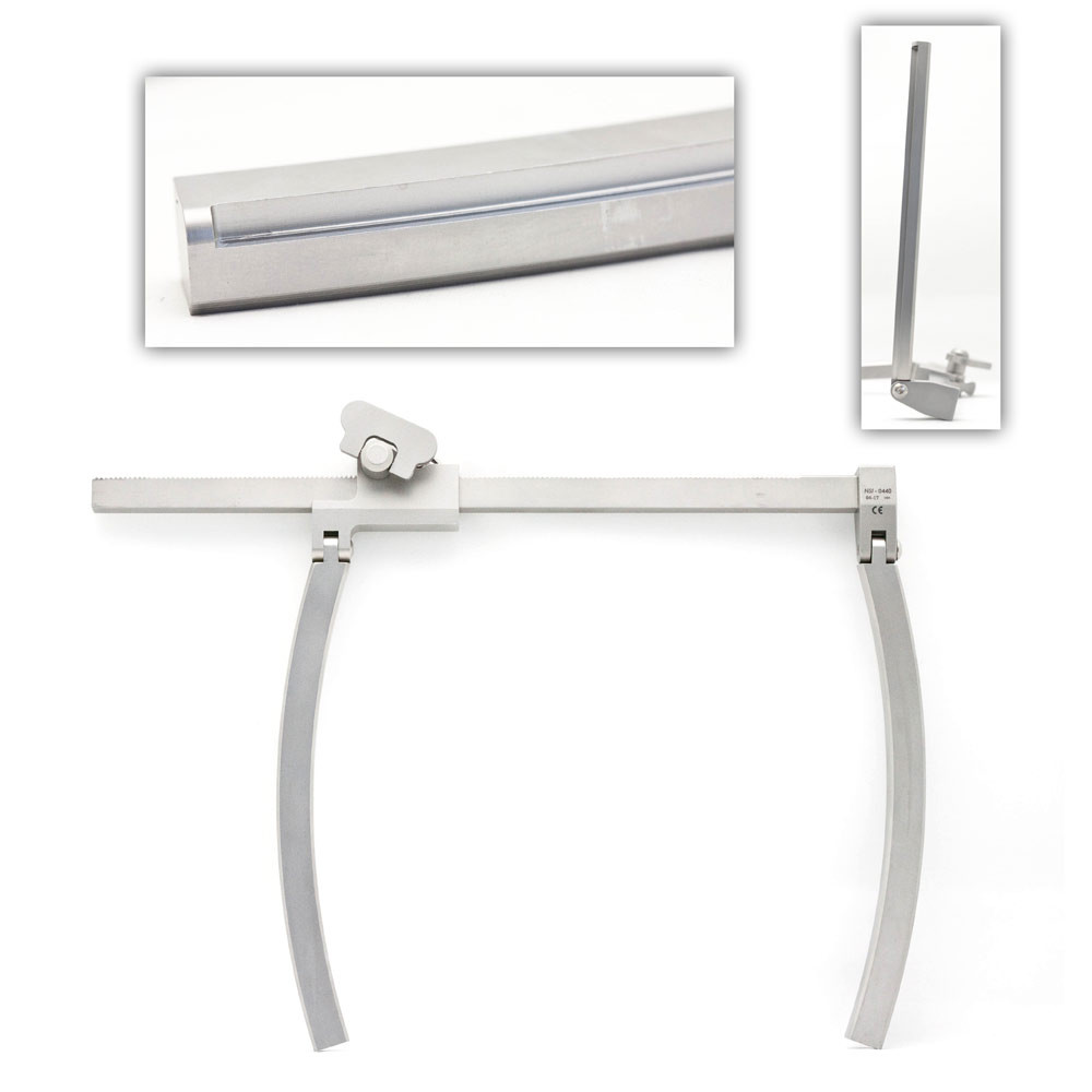 Clear-Line L/LS retractor frame with rail detail (Millennium 118-0440)
