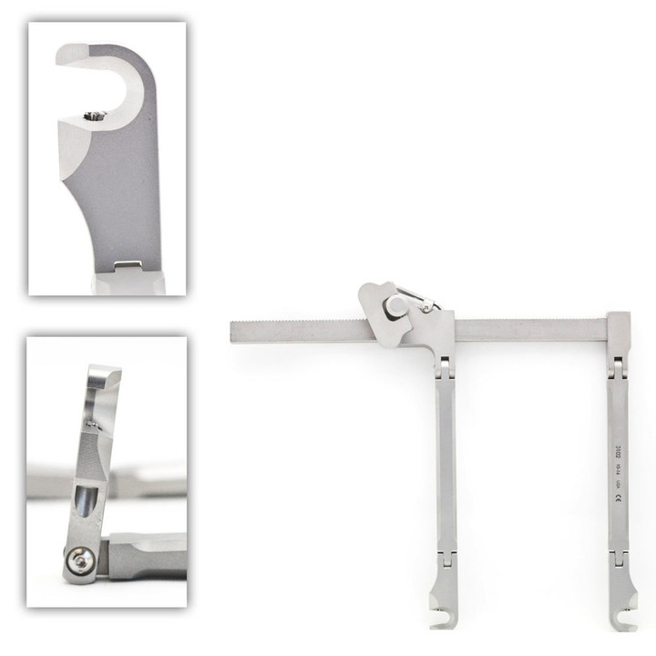 Auto-Lock Clear-Line L retractor frame, blade-attachment detail (Millennium 118-0102)