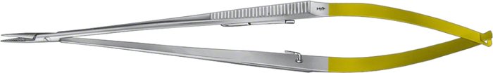Aesculap Castroviejo Durogrip TC micro needle holder, straight, 7 in (BM004R)