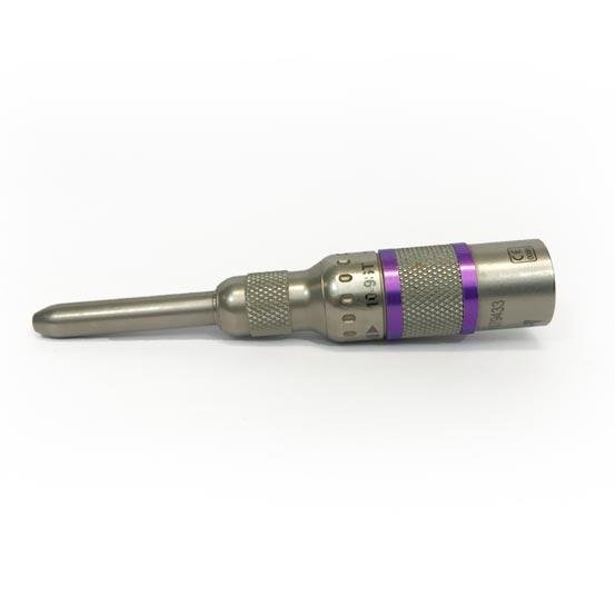 Midas Rex MR8 small straight attachment, purple (MR8-10; representative small-bore straight)