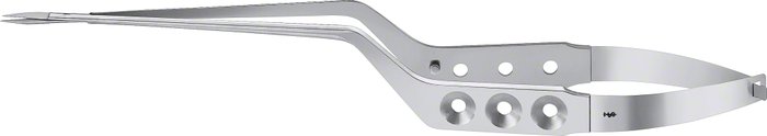 Aesculap Yasargil microform micro scissors, straight, bayonet, 8 7/8 in (FD038R)