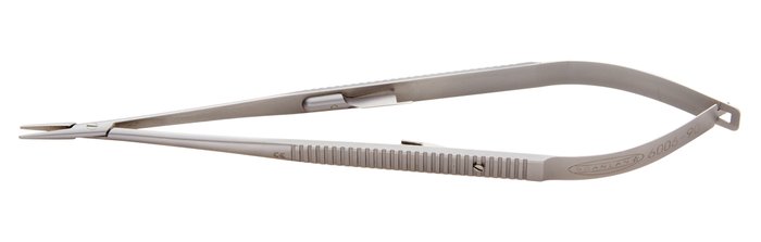 Jacobson micro needle holder, flat handle, 7.25 in (Scanlan 6006-90)