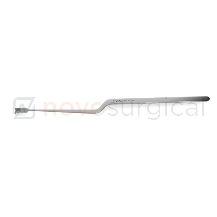 D'Errico nerve root retractor, 9in, bayonet (Aesculap MF057R; equivalent shown)