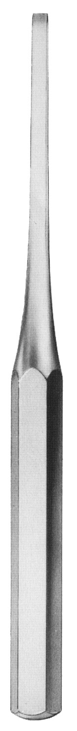 Hibbs osteotome, curved, 1/4 in (6 mm) blade, 9 in (gSource GS 54.1730)